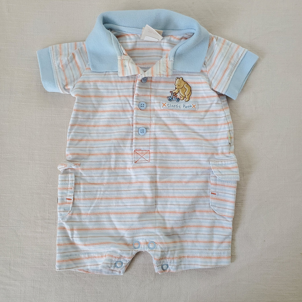 Y2k Classic Pooh Striped Romper newborn