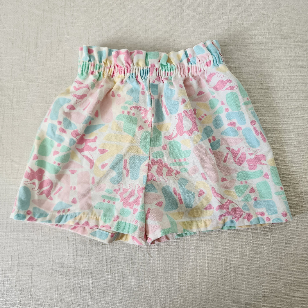 Vintage Pastel Dinosaur Shorts 4t