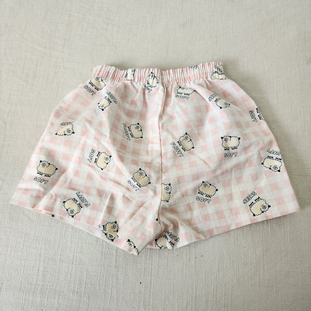 Vintage Sheep Gingham Shorts 3t/4t