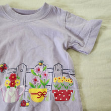 Load image into Gallery viewer, Vintage Flower Pot Pickets Romper 6-9 months
