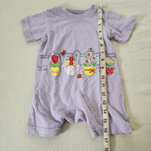 Load image into Gallery viewer, Vintage Flower Pot Pickets Romper 6-9 months
