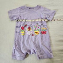 Load image into Gallery viewer, Vintage Flower Pot Pickets Romper 6-9 months
