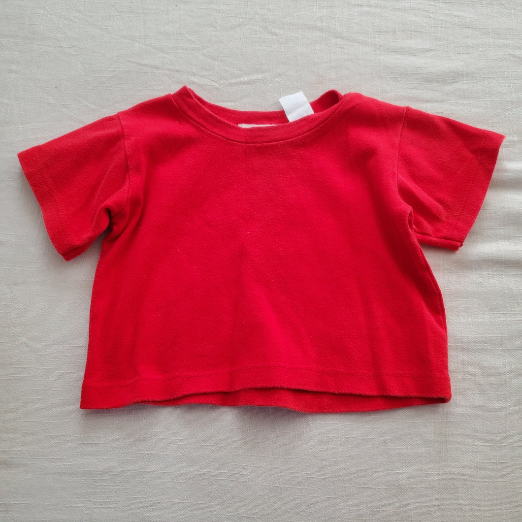 Vintage Solid Red Tee 6-12 months