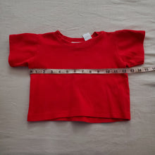 Load image into Gallery viewer, Vintage Solid Red Tee 6-12 months
