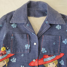 Load image into Gallery viewer, Vintage 70s Girl &amp; Flower&#39;s Jacket kids 6/7
