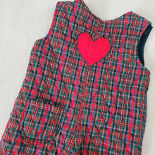 Load image into Gallery viewer, Vintage Plaid Heart Quilted Romper 12-18 months
