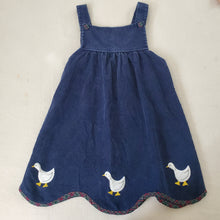 Load image into Gallery viewer, Vintage Navy Duck Dress kids 8/9
