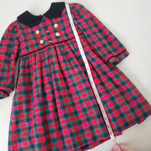 Load image into Gallery viewer, Vintage Saks 5th Ave Tartan Long Sleeve Dress 2t
