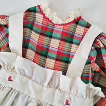 Load image into Gallery viewer, Vintage Plaid Apron Dress Set 2t
