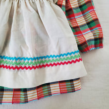 Load image into Gallery viewer, Vintage Plaid Apron Dress Set 2t
