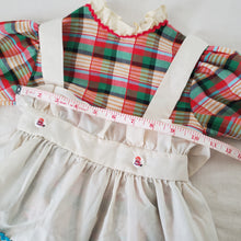 Load image into Gallery viewer, Vintage Plaid Apron Dress Set 2t
