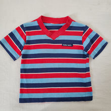 Load image into Gallery viewer, Vintage 80s Blue/Red Striped Tee 3t
