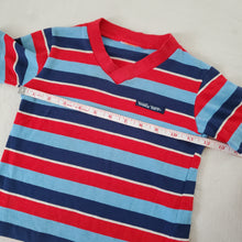 Load image into Gallery viewer, Vintage 80s Blue/Red Striped Tee 3t
