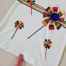 Load image into Gallery viewer, Vintage 80s Pinwheel Ringer Tee 3t
