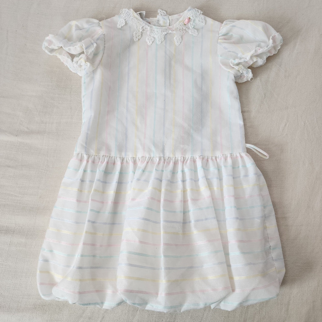 Vintage Pastel Striped Dress 5t