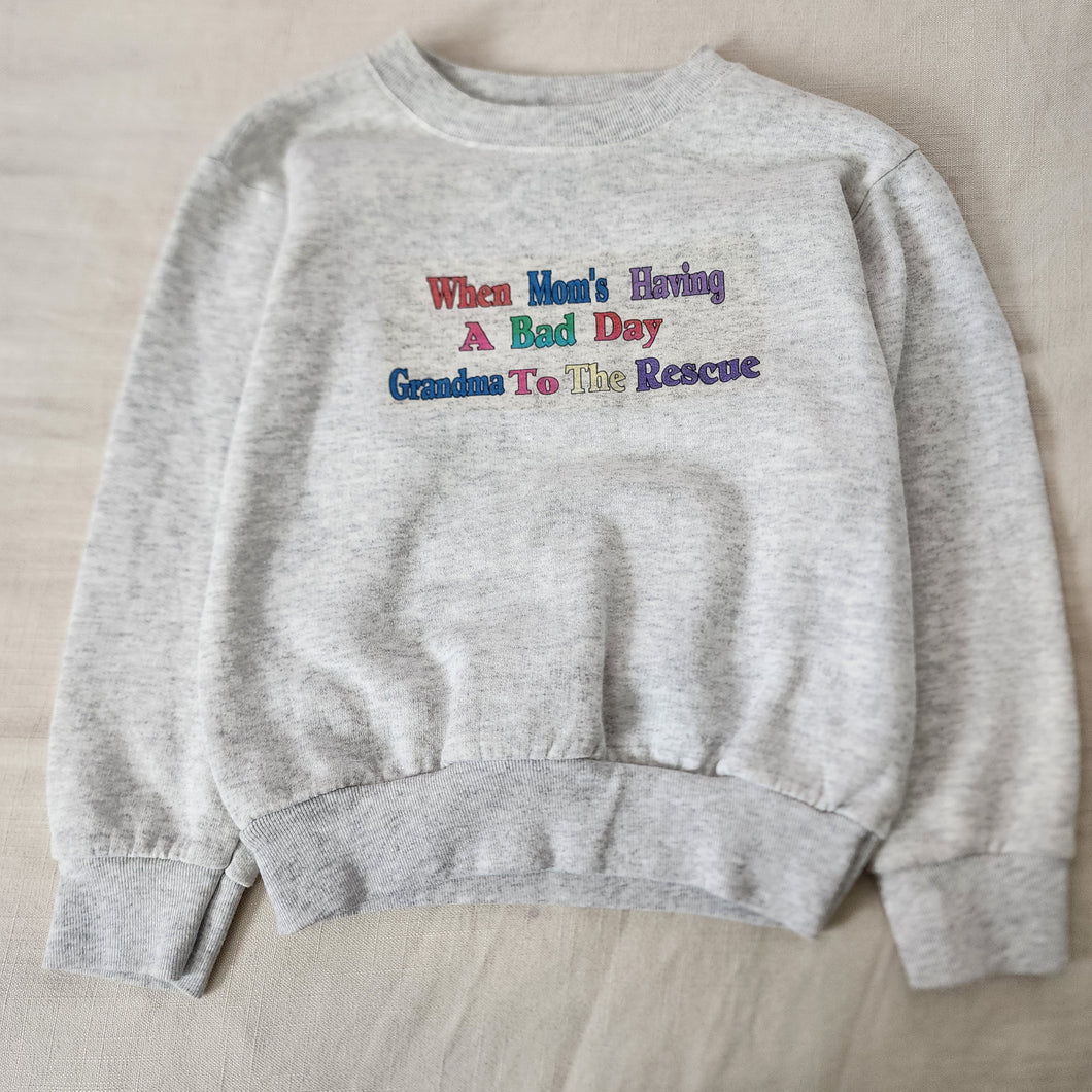 Vintage Grandma Rescues Crewneck kids 7