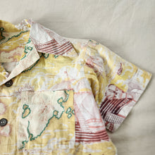 Load image into Gallery viewer, Vintage 70s Map Pattern Shirt kids 6/7 *flaw
