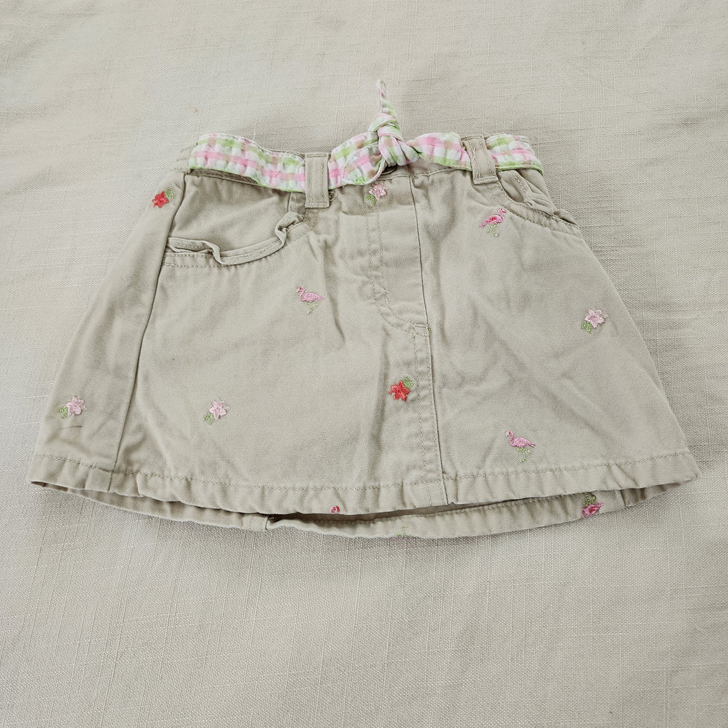 Y2k Gymboree Floral/Flamingo Skirt 2t