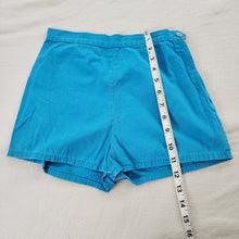 Load image into Gallery viewer, Vintage 70s Aqua Blue Shorts kids 10
