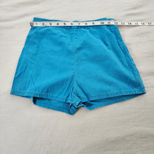 Load image into Gallery viewer, Vintage 70s Aqua Blue Shorts kids 10
