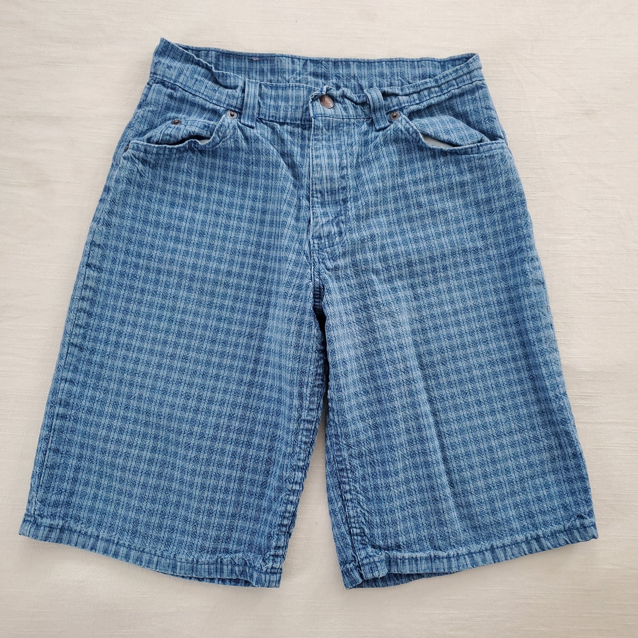 Vintage Levi's 560 Fit Grid Shorts Orange Tab kids 14 – Nostalgic