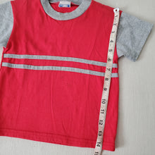 Load image into Gallery viewer, Vintage Red/Gray Striped Tee 3t/4t
