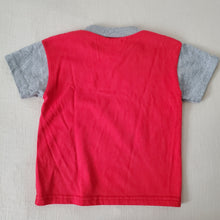 Load image into Gallery viewer, Vintage Red/Gray Striped Tee 3t/4t
