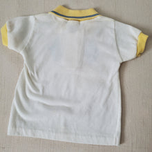 Load image into Gallery viewer, Vintage Blue/Yellow Argyle Polo 18 months
