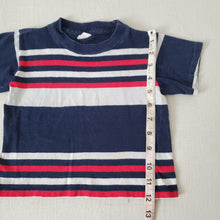 Load image into Gallery viewer, Vintage Navy Striped Shirt 2t
