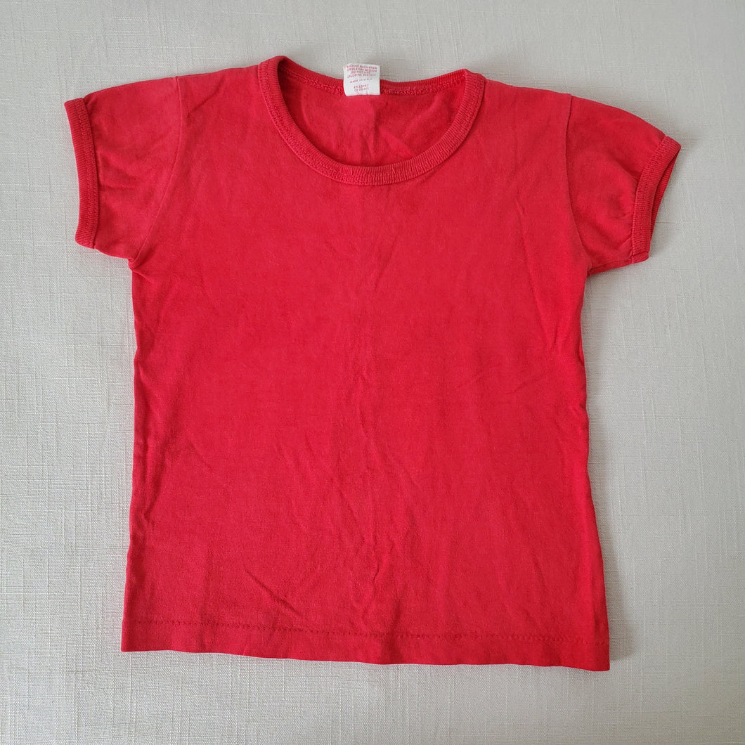 Vintage Solid Red Tee 3t/4t