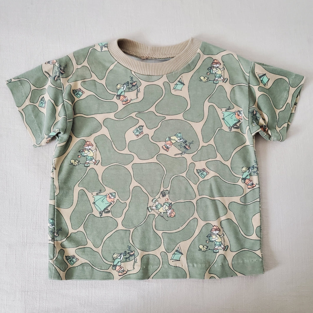 Vintage Camping Camo Tee 4t/5t