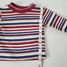 Load image into Gallery viewer, Vintage Healthtex Muted Striped Long Sleeve 12 months
