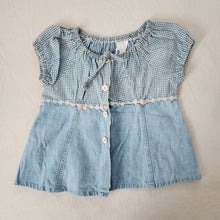 Load image into Gallery viewer, Vintage 90s Denim Girly Shirt 3t/4t
