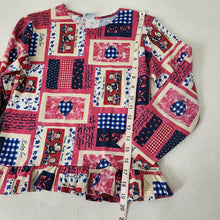 Load image into Gallery viewer, Vintage 90s Heart/Bear Pattern Long Sleeve kids 10/12
