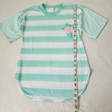 Load image into Gallery viewer, Vintage Striped Rose Tunic Shirt kids 7/8
