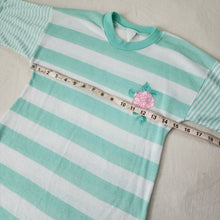 Load image into Gallery viewer, Vintage Striped Rose Tunic Shirt kids 7/8
