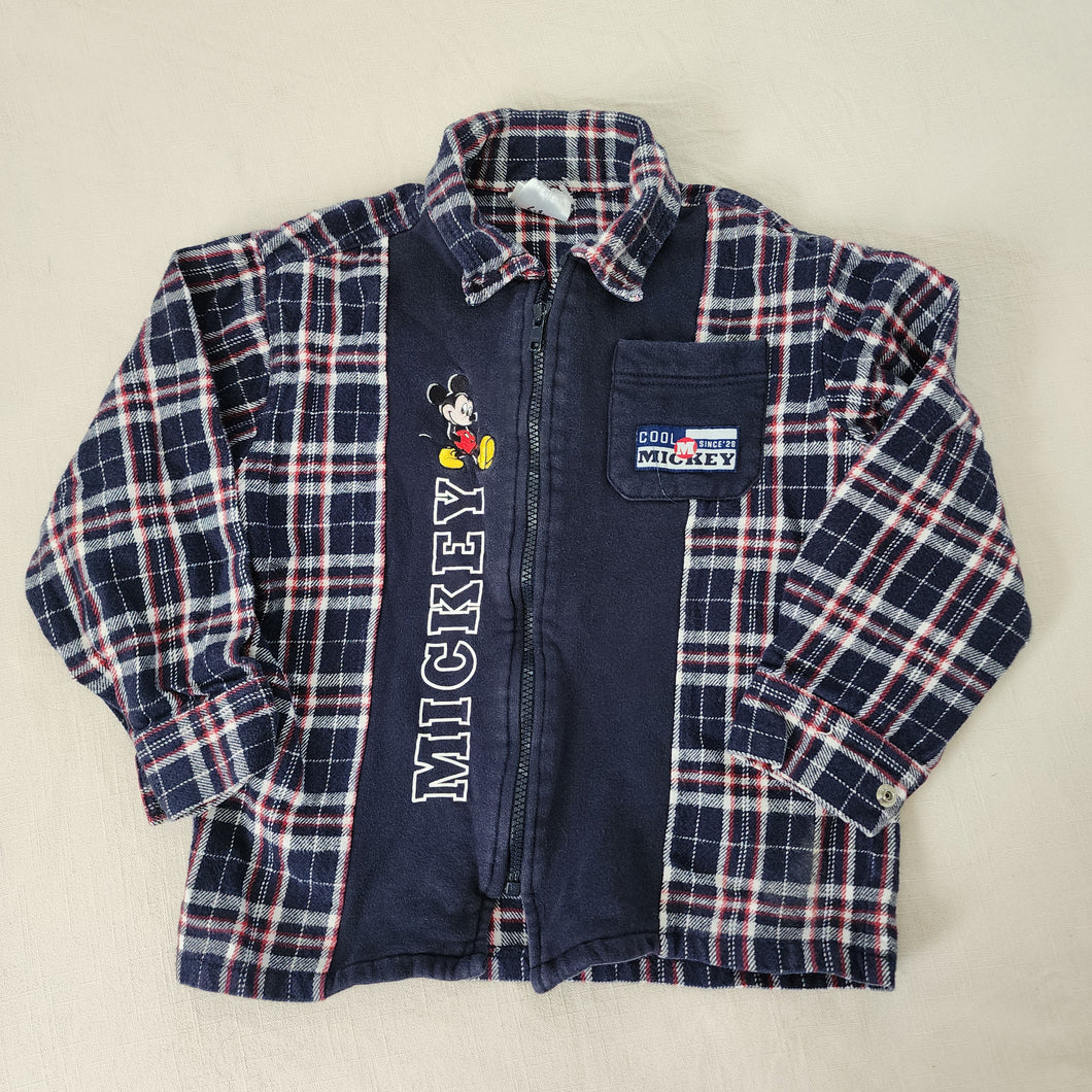 Y2k Mickey Mouse Plaid Jacket 5t/6