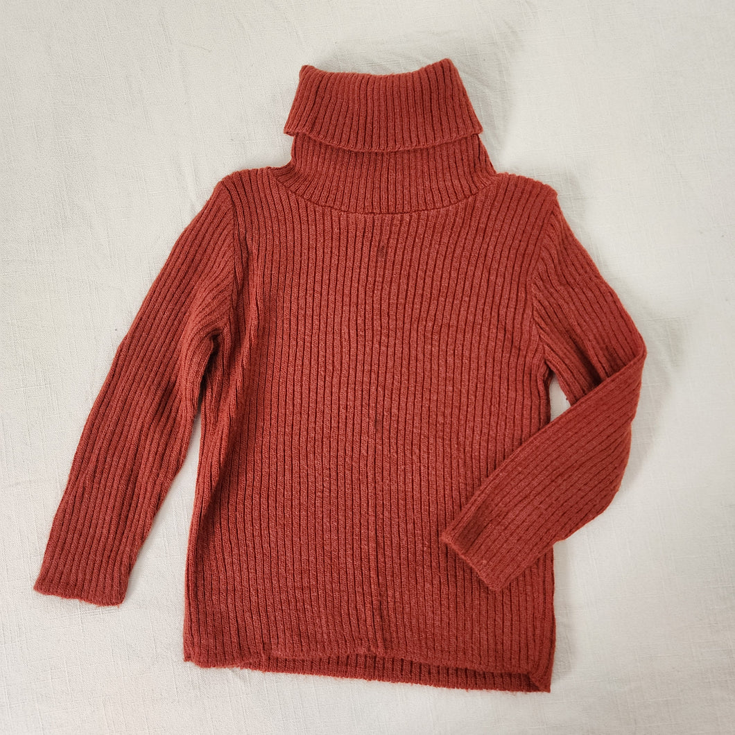 Vintage Rust Ribbed Warm Turtleneck 3t/4t