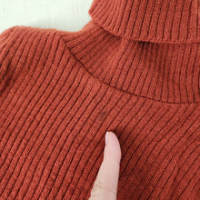 Load image into Gallery viewer, Vintage Rust Ribbed Warm Turtleneck 3t/4t
