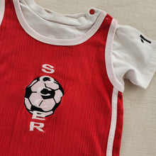 Load image into Gallery viewer, Vintage Soccer Romper 24 months
