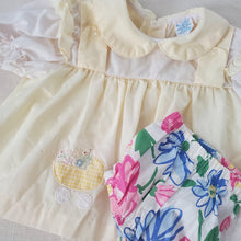 Load image into Gallery viewer, Vintage Carriage Dress + Floral Bloomers Bundle 9-12 months
