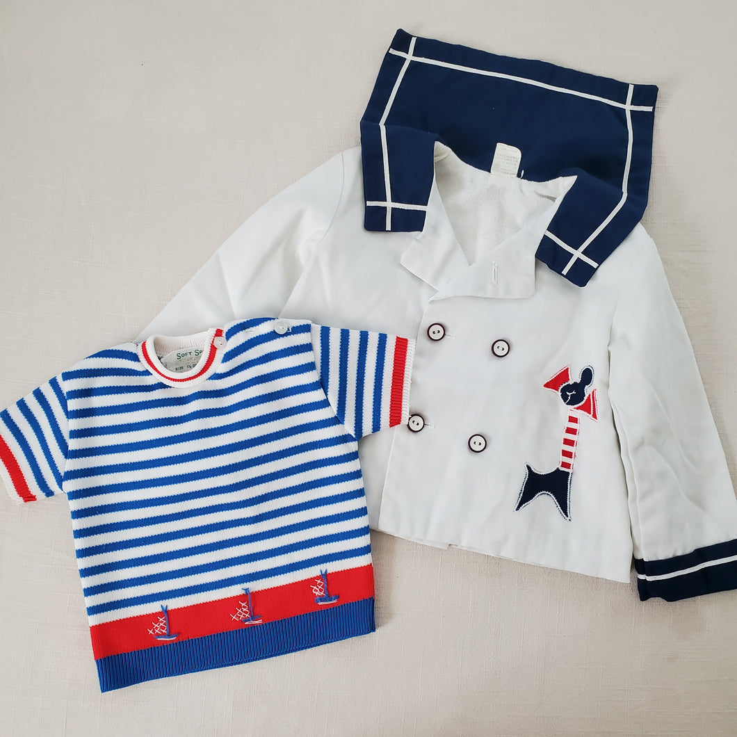 Vintage Sailor + Sailboat Tops Bundle 18-24 months