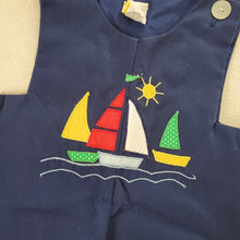Load image into Gallery viewer, Vintage Sailboats Jon Jon 9-12 months
