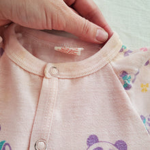 Load image into Gallery viewer, Vintage Panda Pink Footed PJs 18 months
