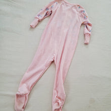 Load image into Gallery viewer, Vintage Panda Pink Footed PJs 18 months
