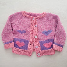 Load image into Gallery viewer, Vintage Heart Soft Knit Cardigan 3t
