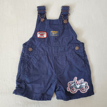 Load image into Gallery viewer, Older Oshkosh Navy Car Shortalls 6 months
