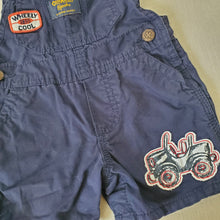Load image into Gallery viewer, Older Oshkosh Navy Car Shortalls 6 months
