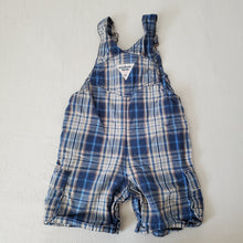 Load image into Gallery viewer, Vintage Y2k Oshkosh Plaid Shortalls 24 months
