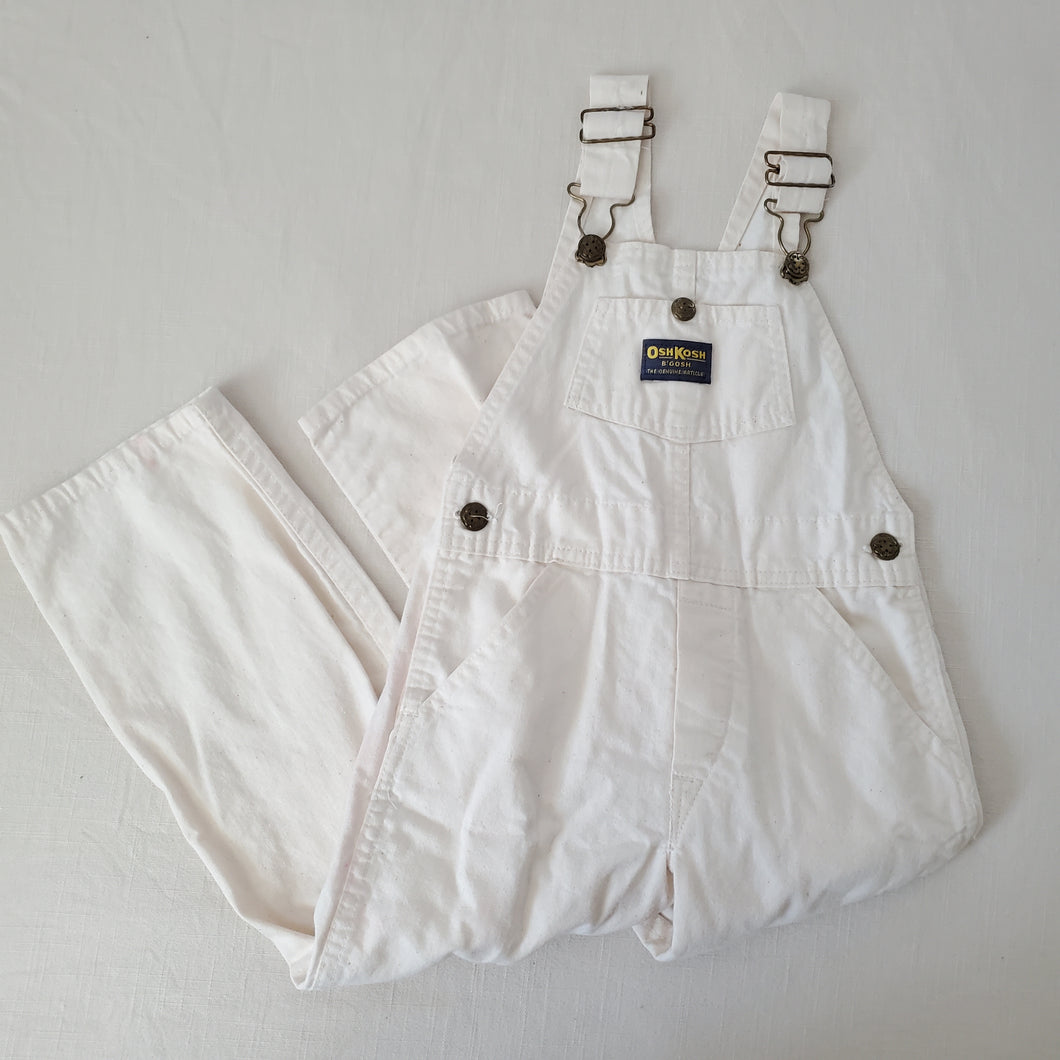 Vintage Oshkosh White Overalls 4t/5t